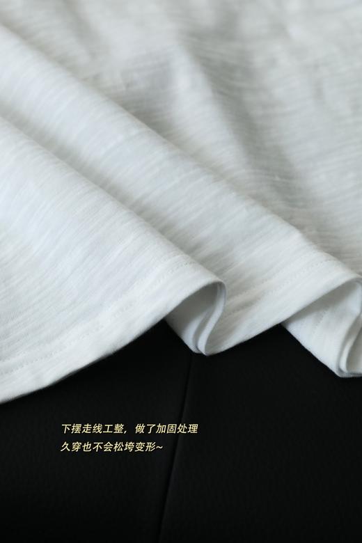 复古松弛感｜竹节棉印花字母圆领休闲短袖T恤 商品图11
