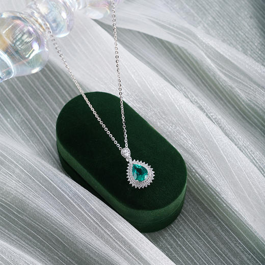 子佩集【薄荷晨光】银S925套链【PM2311-1-XF】项链培育宝石祖母绿2601 商品图1