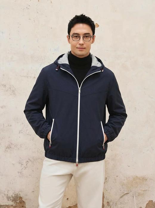 专柜3千＋重磅鼎奢连帽夹克BC天丝羊毛春季连帽外套夹克 商品图4