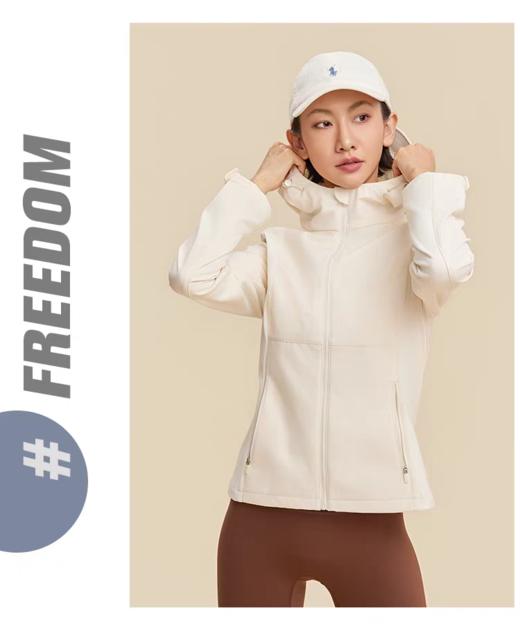 户外山系防风防水修身微磨毛软壳冲锋外套 商品图2