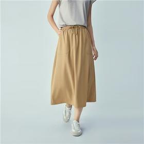 佐丹奴女装26年新款抽绳松紧腰梭织半身裙13466205