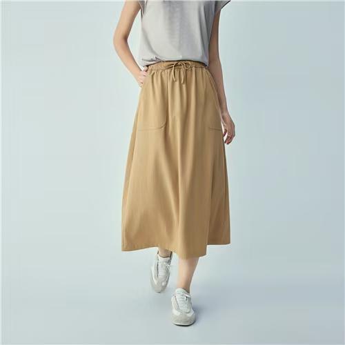 佐丹奴女装26年新款抽绳松紧腰梭织半身裙13466205 商品图0