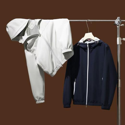 专柜3千＋重磅鼎奢连帽夹克BC天丝羊毛春季连帽外套夹克 商品图6