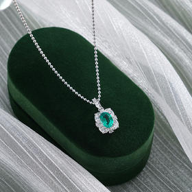 子佩集【碧海长歌】银S925套链【PM2222-XF】项链培育宝石祖母绿2601