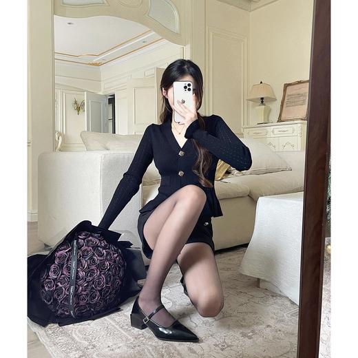 【羊皮版~气质尖头鞋】女2026新款春秋一字扣浅口玛丽珍小皮鞋 商品图2