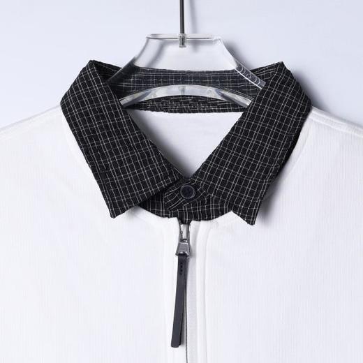 SDSA男装2026新款高贵轻奢潮牌拼接半拉链翻领假两件短袖T恤百搭 商品图2