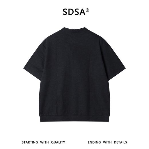 26602SDSA男装2026新款高贵轻奢韩系拼接半拉链立领短袖T恤百搭上衣潮 商品图5