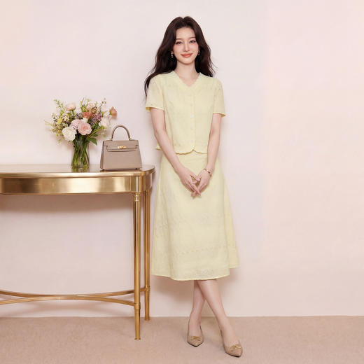 奢姿大码女装2026夏季时尚镂空圆领两件套胖妹妹气质显瘦休闲套装9962960003 商品图2