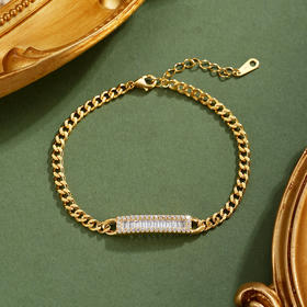 子佩集【流光织梦】银S925手链【SL220004K】镀金一字2601