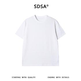 SDSA男装2026新款高贵轻奢休闲村上提花横纹圆领短袖T恤百搭上衣