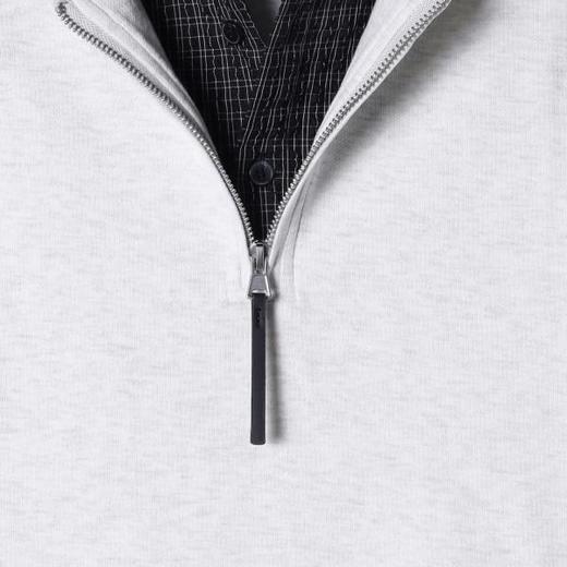 SDSA男装2026新款高贵轻奢潮牌拼接半拉链翻领假两件短袖T恤百搭 商品图2