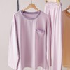 【比裸睡还舒适的家居服套装】壳木高感棉 · 拼色家居服9841，亲肤软糯，自然舒适  商品缩略图9