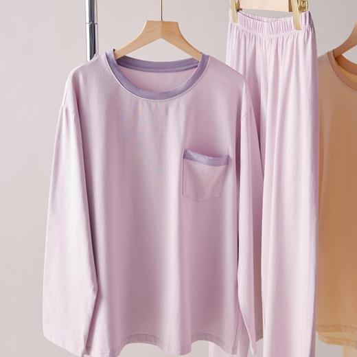 【比裸睡还舒适的家居服套装】壳木高感棉 · 拼色家居服9841，亲肤软糯，自然舒适  商品图9