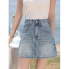 鹿向南「漫下歌语」小个子蓝色牛仔半身裙女夏季显瘦气质A字短裙 商品缩略图4