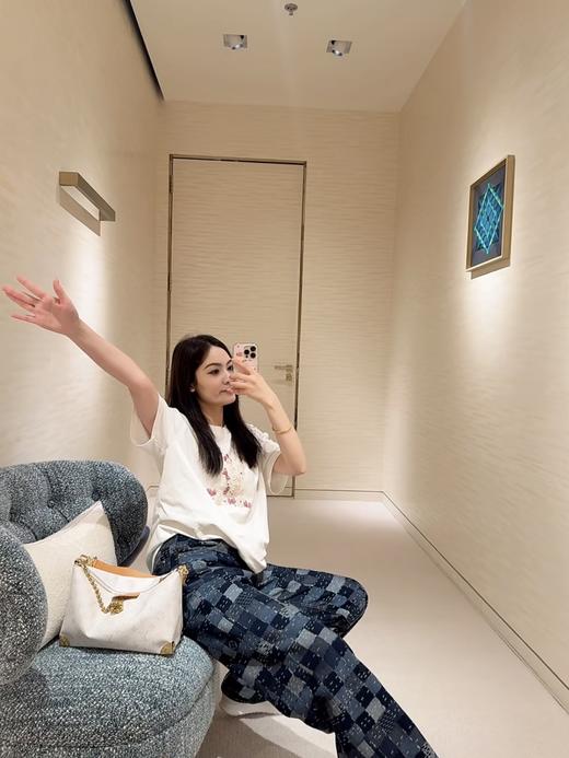 驴家 25ss字母logo真丝织带手工花短袖T恤 男女同款 （DY） 商品图5