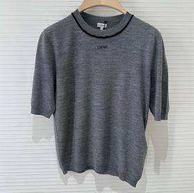女款logo短袖针织衫hu014