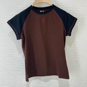 女款拼色短袖T恤zo014