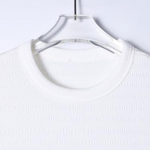 SDSA男装2026新款高贵轻奢休闲村上提花横纹圆领短袖T恤百搭上衣 商品图1