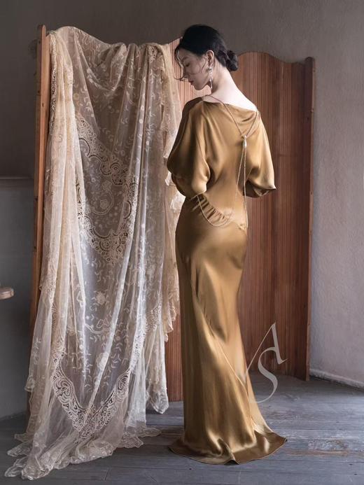 Cortana 鎏金色DORADO斜裁连衣裙 商品图2