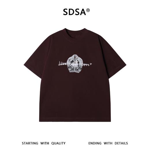 88312SDSA男装2026新款高贵轻奢美式潮牌印花刺绣字母圆领短袖T恤百搭 商品图1