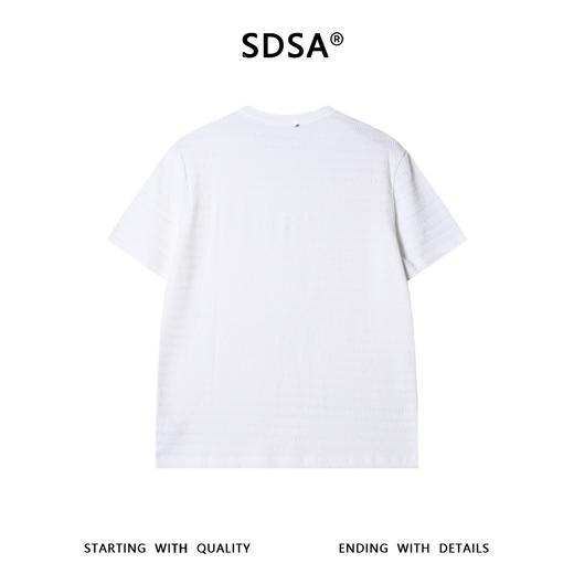 SDSA男装2026新款高贵轻奢休闲村上提花横纹圆领短袖T恤百搭上衣 商品图4