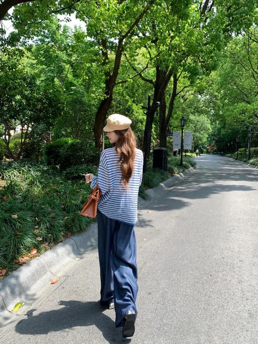 一眼沦陷的海盐感条纹衫 商品图10