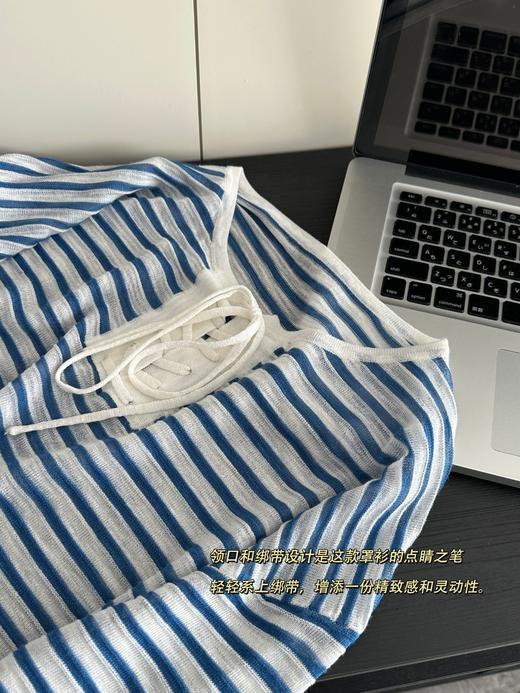 一眼沦陷的海盐感条纹衫 商品图13