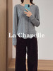 专柜实拍【莱赛尔+绵羊毛】拉夏贝尔/La Chapelle舒适好穿四色圆领字母标下摆弧形显瘦长袖T恤 商品缩略图6