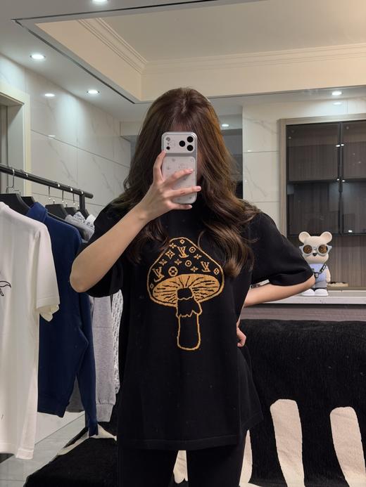 驴家 25ss蘑菇提花字母针织短袖 男女同款（DY） 商品图0