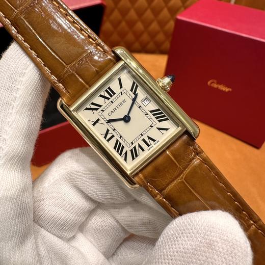 卡地亚 坦克系列腕表 鳄鱼皮 石英瑞士进口超薄高效能机芯尺寸:25.5X33.7mm 商品图5