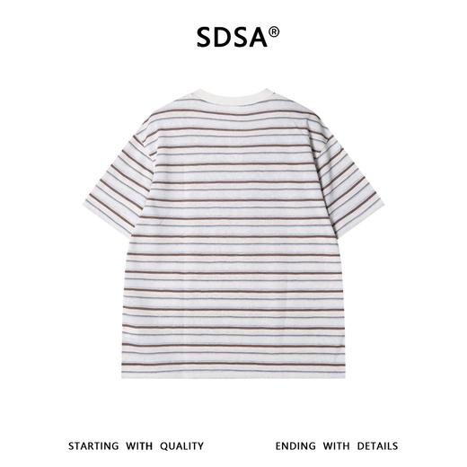 8259SDSA男装2026新款高贵轻奢潮牌撞色条纹半纽扣亨利领短袖T恤百搭 商品图5