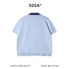 SDSA男装2026新款轻奢老钱风撞色字母提花拉链短袖翻领短袖T恤 商品缩略图4