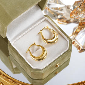 子佩集【光迹人生】银S925耳环【EL220037K】镀金扣环圆圈2601