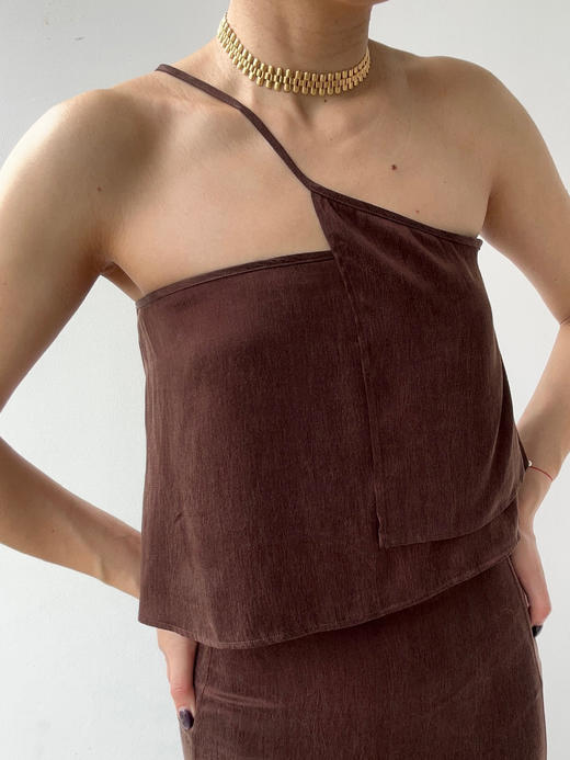 ranyepersonal｜PARADOX25RO05-2 铜氨砂洗棕色背心 [ 棕 ] 商品图0