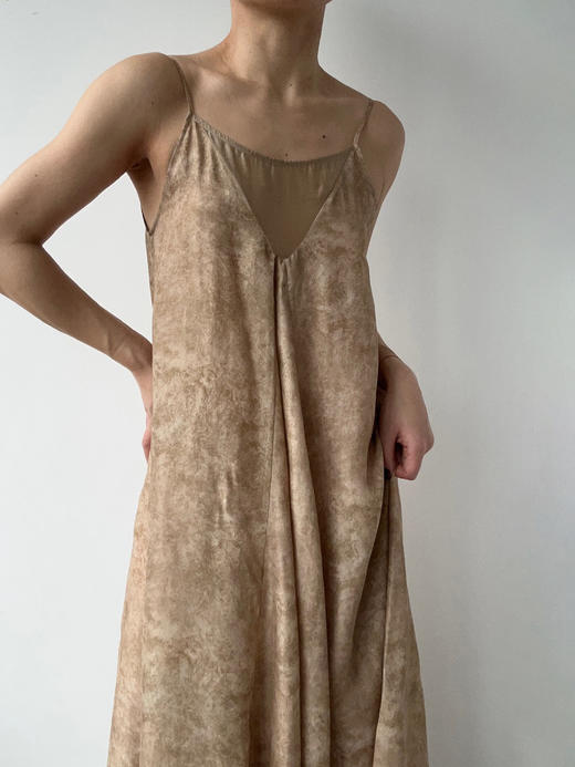 ranyepersonal｜PARADOX25DR05-2 拼接铜氨茧色吊带连衣裙 [ 茧 ] 商品图7