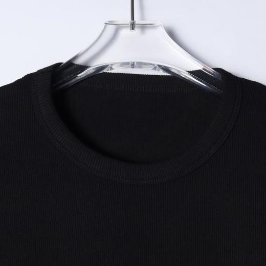 SDSA男装2026新款高贵轻奢潮牌纯色圆领螺纹合身短袖T恤时尚简约 商品图1