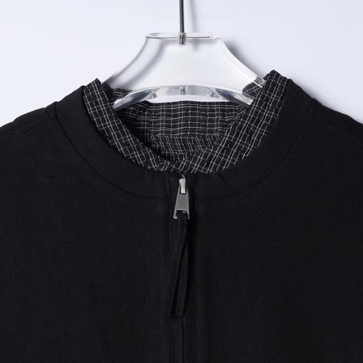 SDSA男装2026新款高贵轻奢韩系拼接半拉链立领短袖T恤百搭上衣潮 商品图1