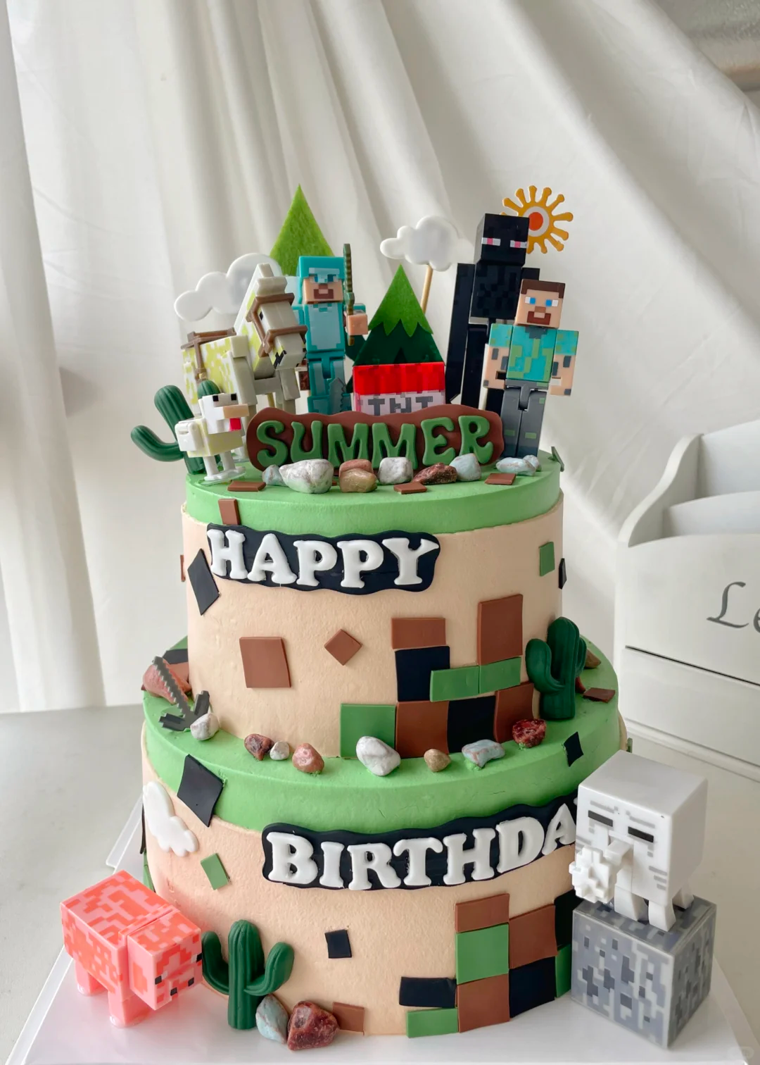 我的世界玩偶卡通蛋糕/低糖处理