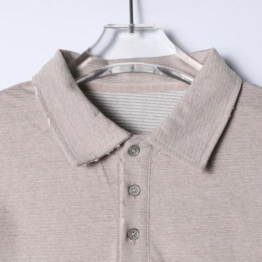 SDSA男装2026新款高贵轻奢老钱风条纹破洞POLO衫短袖T恤百搭上衣 商品图1