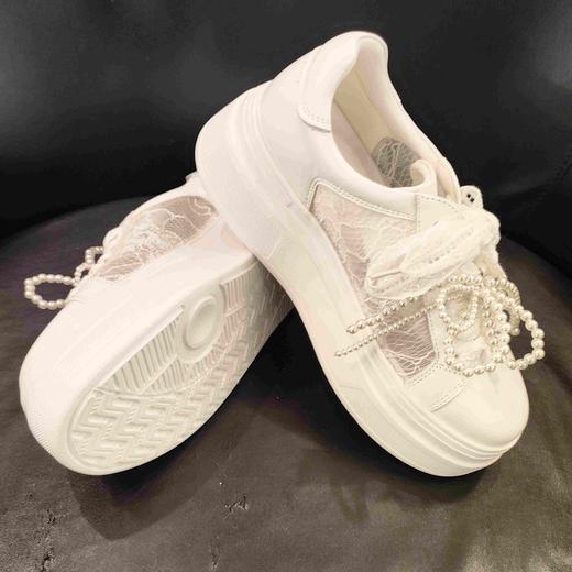 LFGJ17919时尚蕾丝珍珠板鞋 商品图2