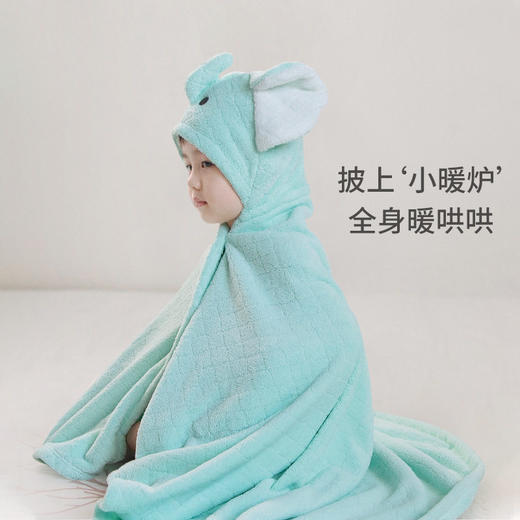 宝宝浴巾带帽斗篷婴儿新生儿童洗澡连帽浴袍纯棉加厚男女孩秋冬季 商品图1