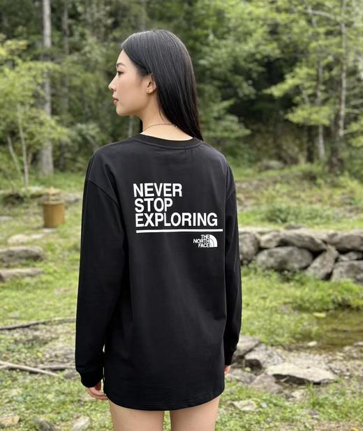 两色！ 基础款！The North Face（北面）的经典标语长袖T恤 商品图1