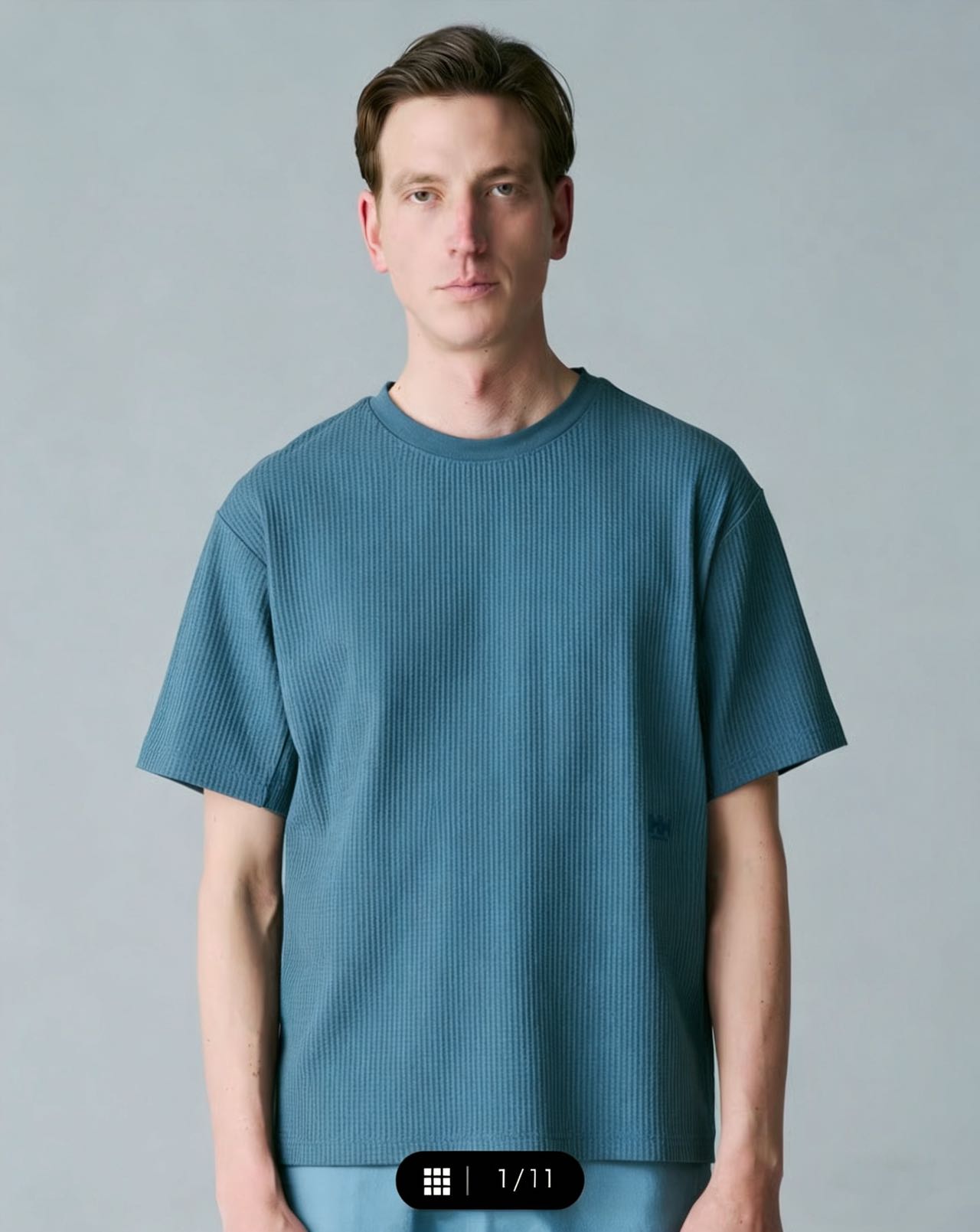 2H 日版华夫格速干宽松短袖T恤  TX608