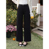 鹿向南「烛火香槟」黑色牛仔裤女夏新款百搭时尚宽松阔腿直筒长裤 商品缩略图0