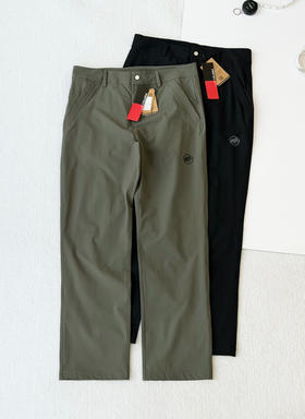 原单正品 Mammut（猛犸象）男士户外机能速干/软壳裤，
颜色：军绿/黑色
尺码：50-52-54-56