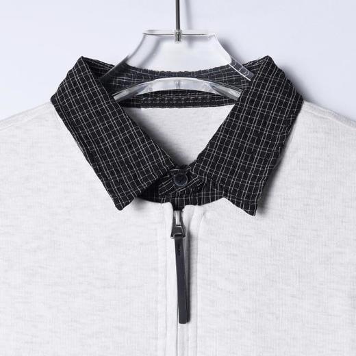 SDSA男装2026新款高贵轻奢潮牌拼接半拉链翻领假两件短袖T恤百搭 商品图1