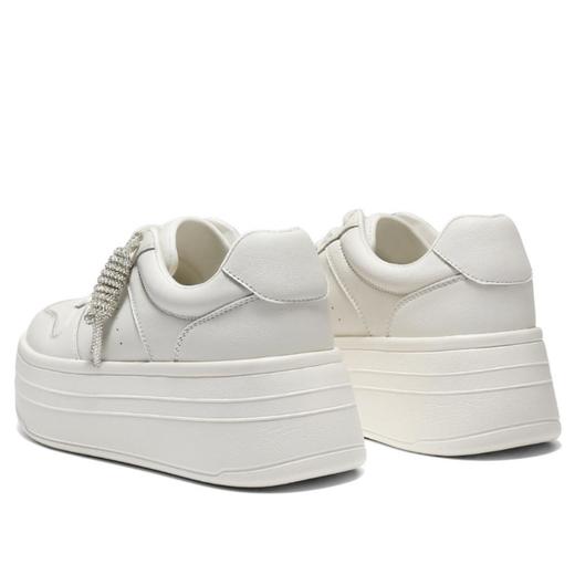 联域2楼Belle女鞋(新百购)百丽女鞋2026春季简约厚底小白鞋免系带面包鞋休闲板鞋F1V1 F1V1D 商品图1