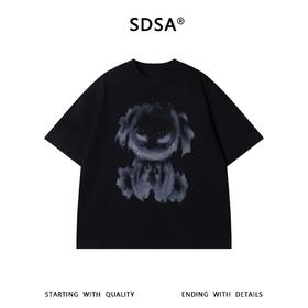 SDSA男装2026新款高贵轻奢美式潮牌玩偶印花圆领短袖T恤宽松百搭
