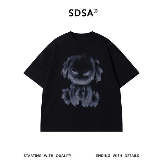 SDSA男装2026新款高贵轻奢美式潮牌玩偶印花圆领短袖T恤宽松百搭 商品图0
