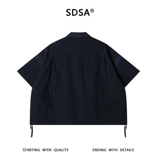 SDSA男装2026新款高贵轻奢原创设计扎染刺绣字母短袖衬衫百搭舒适 商品图4
